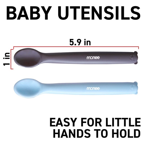 MONEE 4 Baby Silicone Spoons in perfect condition - Picture 6 of 6